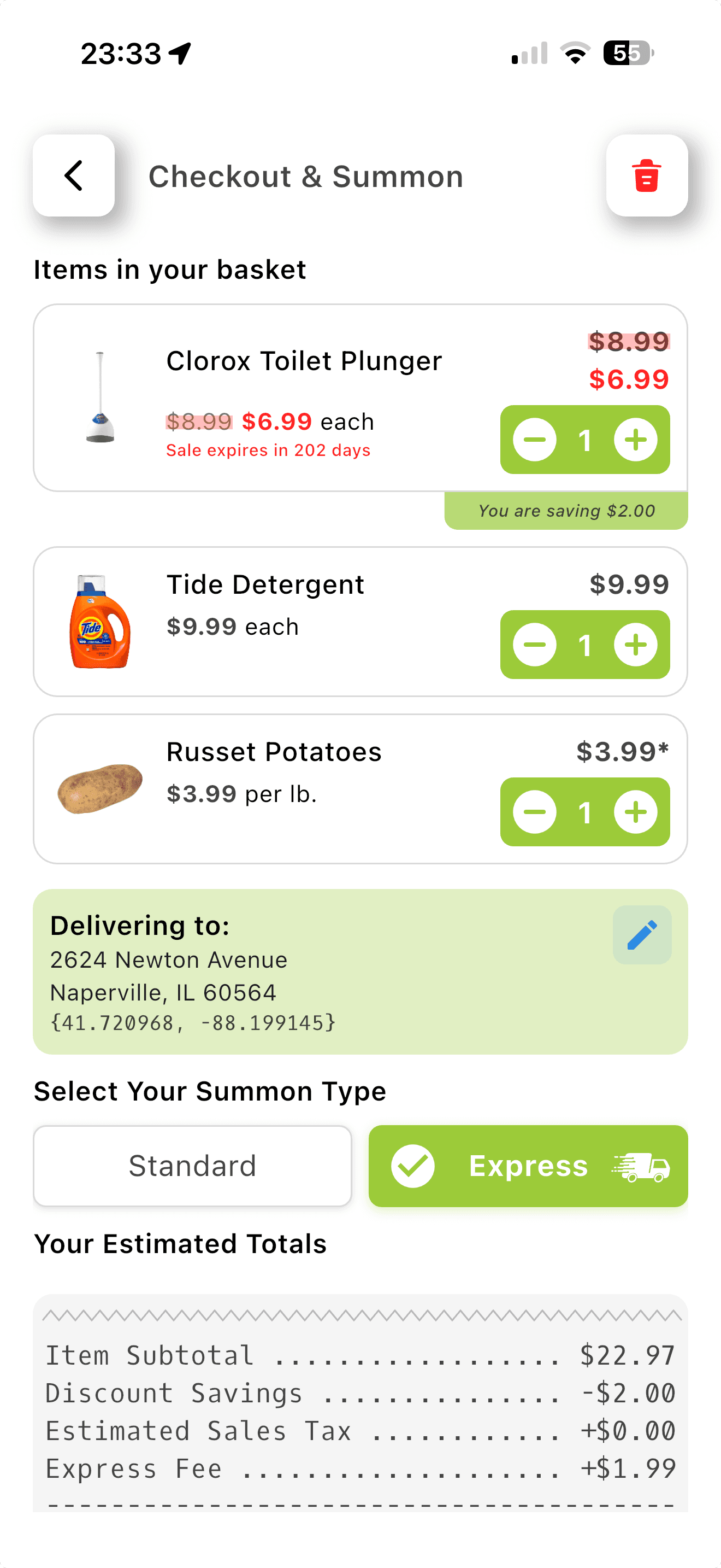 Schedule delivery